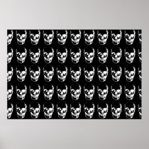 Poster Caveira - Preto e Branco