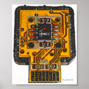 Póster Caveira Techno (Cheio)