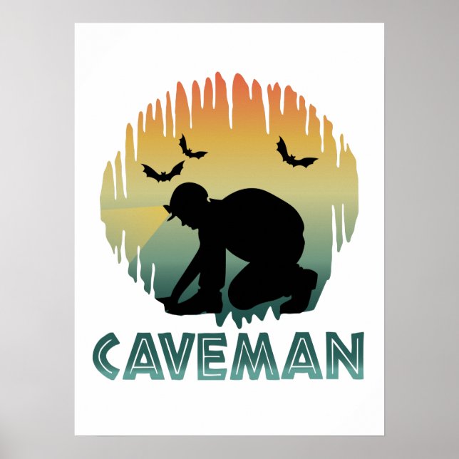 Poster Caveman - Espeleologia Caver (Frente)