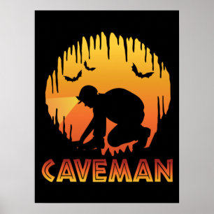 Poster Caveman - Espeleologia Engraçada