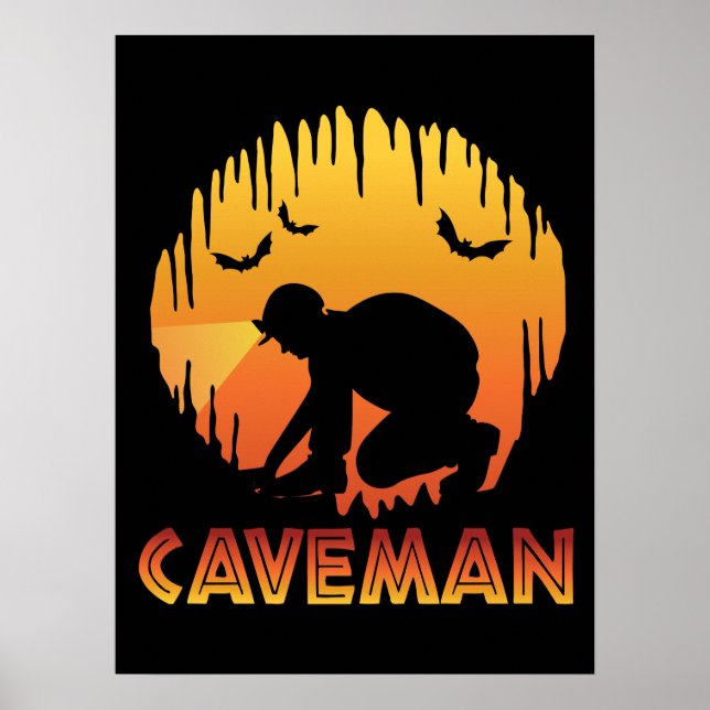 Poster Caveman - Espeleologia Engraçada (Frente)