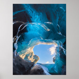 Poster Caverna de Cristal, Campo de Gelo Vatnajokull, Sul