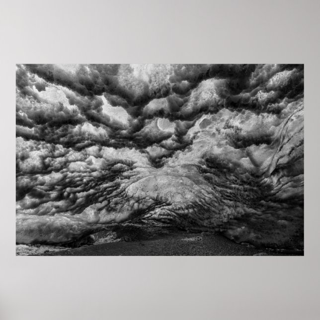 Poster Caverna De Gelo A Preto E Branco (Frente)