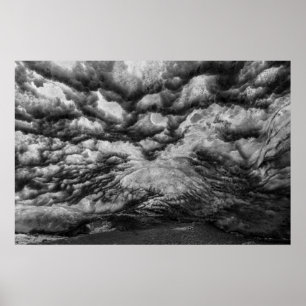 Poster Caverna De Gelo Em Preto E Branco