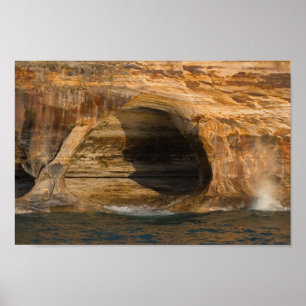 Póster Caverna de Lakeshore, Pictures Rocks, Michigan