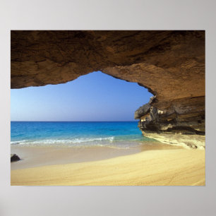 Poster Caverna na Baía Francesa, Ilha de San Salvador