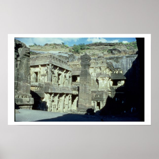 Poster Cavernas budista, jainista e hindu em Ellora, 600- (Frente)