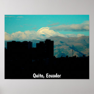 Poster Cayambe vulcano, Quito, Equador