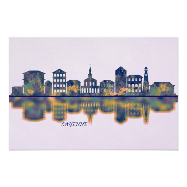 Póster Cayenne Skyline (Frente)
