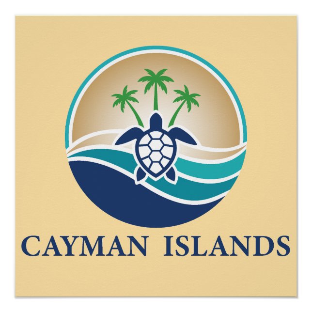 Póster Cayman Islands Caribbean (Frente)