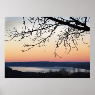 Poster Cayuga Lake at Sunset