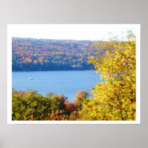 POSTER CAYUGA LAKE IN AUTUMN