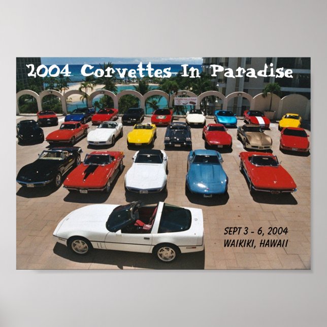 Póster CCOH Corvettes In Paradise 2004 (Frente)