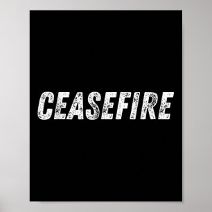 Poster Ceasefire Para Combater A Vintagem Da Paz Sem guer