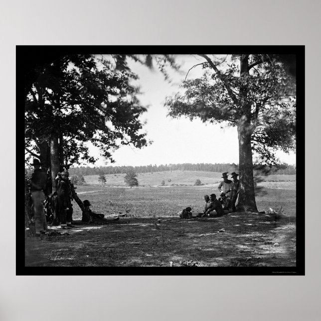 Póster Cedar Mountain Battlefield do Ocidente 1862 (Frente)