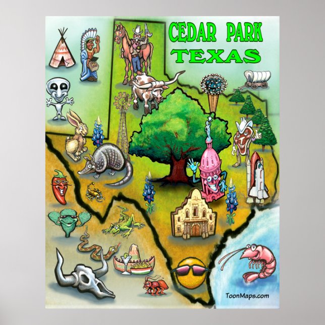Poster Cedar Park Texas (Frente)