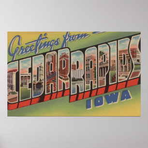 Póster Cedar Rapids, Iowa - grandes cenas da letra