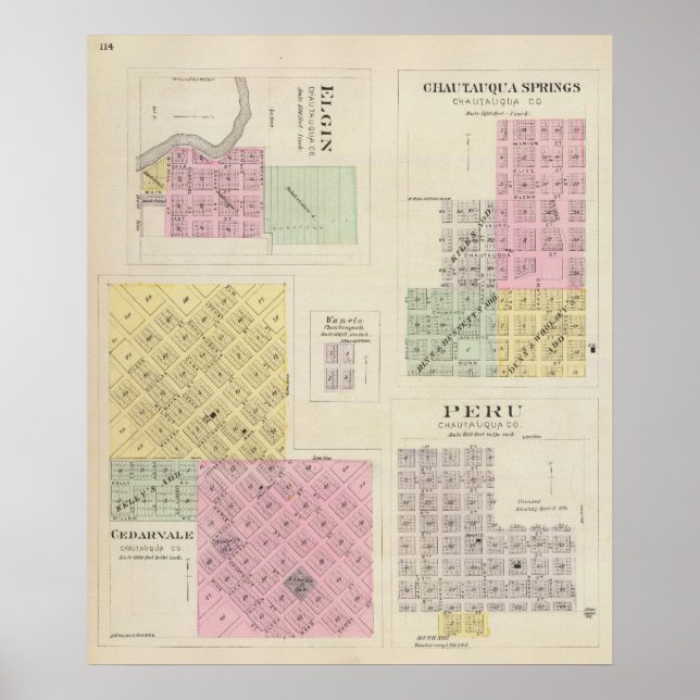 Póster Cedarvale, Elgin, Chautauqua Primaveras, Kansas (Frente)