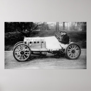 Póster Cedrino no ciclone 1900's de Fiat
