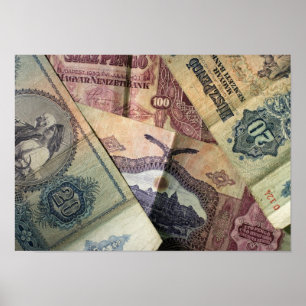 Póster Cédulas do vintage