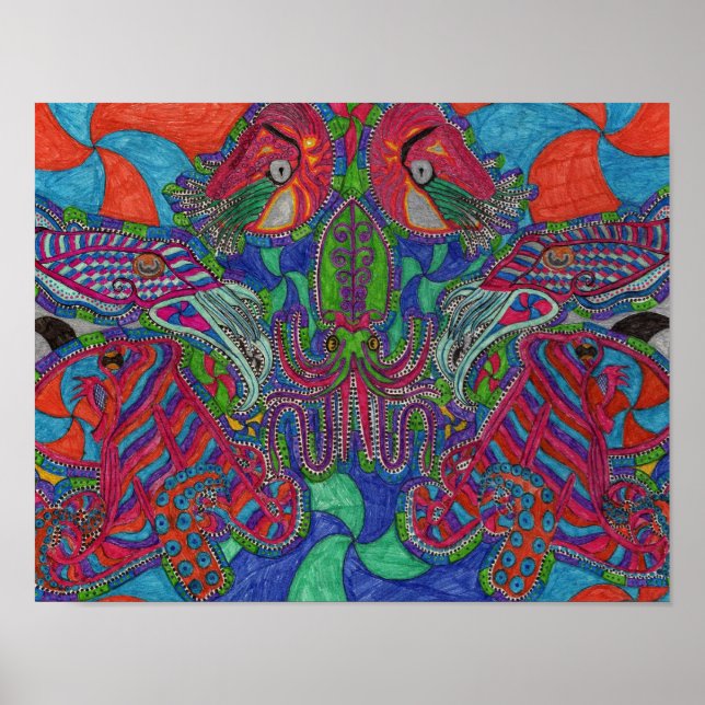 Poster Cefalópodes (Frente)