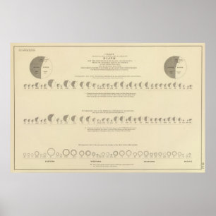 Póster Cegueira, litografia estatística 1870 dos E.U.