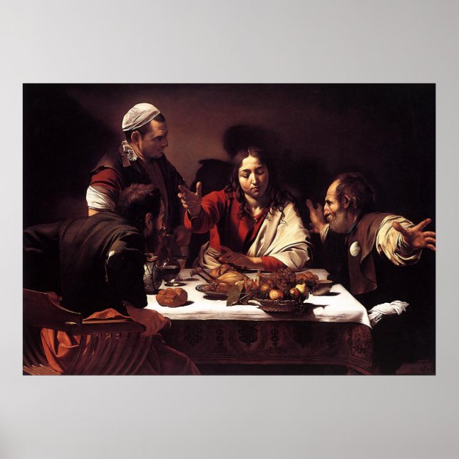 Póster Ceia Caravaggio Em Emmaus (Frente)