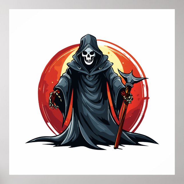 Poster Ceifador com morte de foice (Frente)