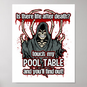 Poster Ceifador de Piscinas Engraçado