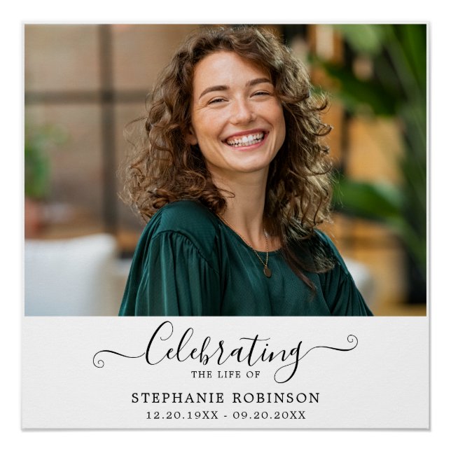 Póster Celebração da Foto de Funeral de Boas-Vindas  (Frente)