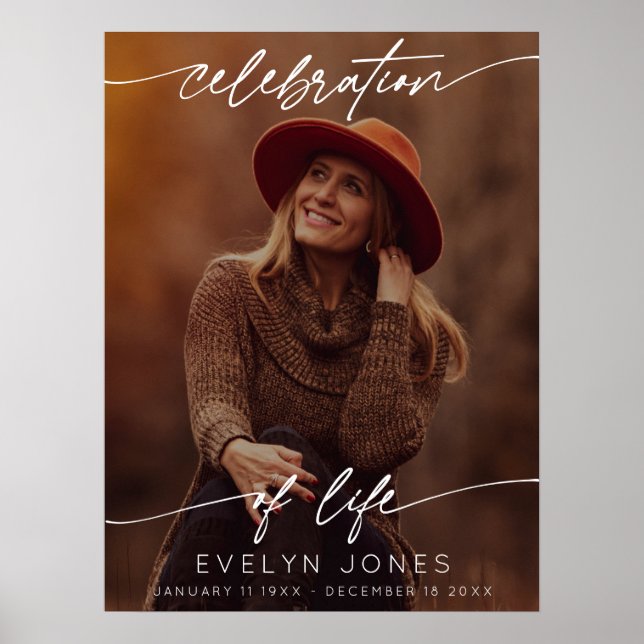 Poster Celebração da Fotografia do Funeral do Roteiro da  (Frente)