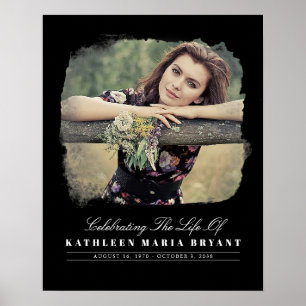 Poster Celebração da vida com a cerimônia fúnebre fotográ