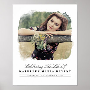 Poster Celebração da vida com a cerimônia fúnebre fotográ