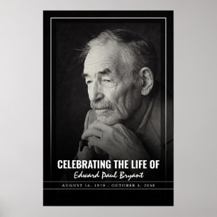 Poster Celebração da Vida com Cerimônia Funerária de Foto