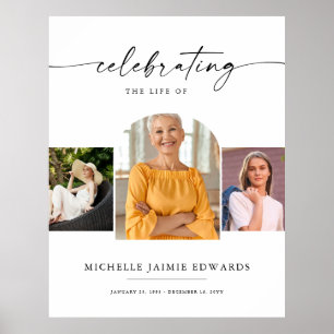 Poster Celebração da Vida   Foto Funeral Memorial