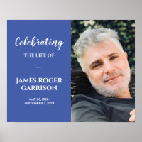 Celebração da Vida Memorial Foto P em Branco sobre