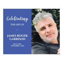 Celebração da Vida Memorial Foto P em Branco sobre