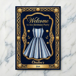 Poster Celebração de Aniversário Listras à Beira-Mar