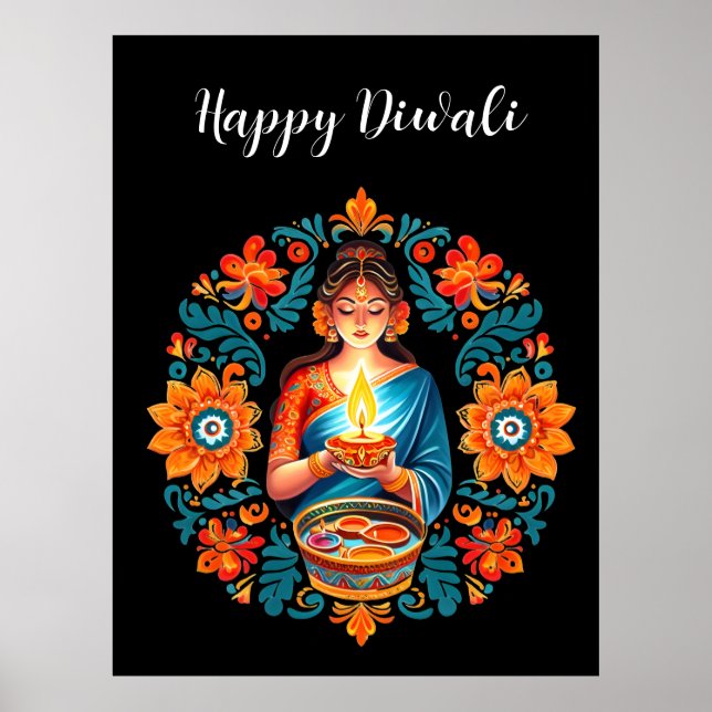 Poster Celebração de Diwali (Frente)