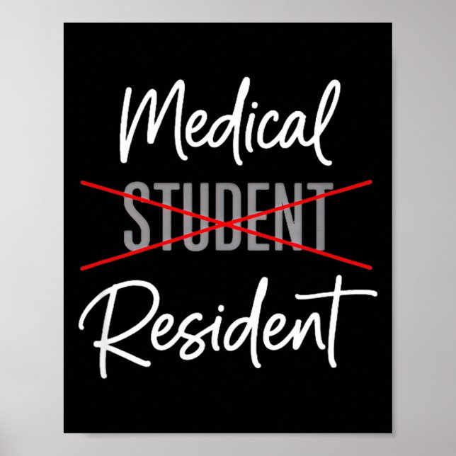 Poster Celebração de Estudante de Medicina para Residente (Frente)