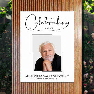 Poster Celebração de Foto Memorial de Funeral da Vida