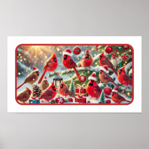 Poster Celebração de Natal dos Cardeais Festivos