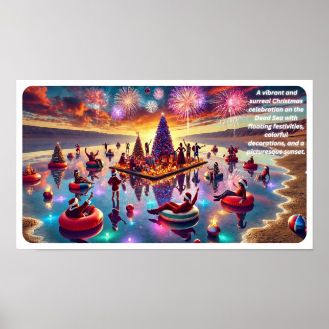 Poster Celebração de Natal no Mar Morto (Frente)