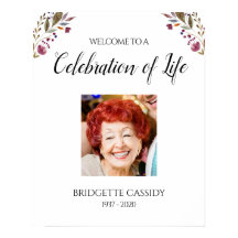 Celebração de Vida Floral Borgonha Foto de Boas-Vi