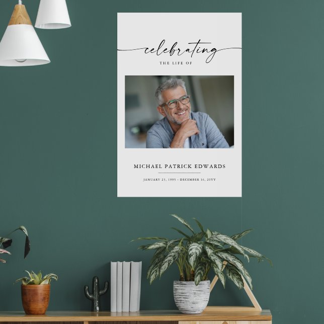 Poster Celebração de Vida | Foto Funerária Memorial (Sala de Estar 1)