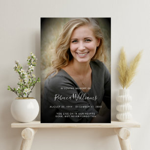 Poster Celebração de Vida Personalizada e Moderna Funeral