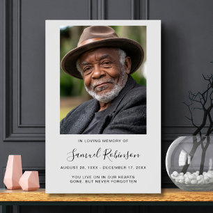 Poster Celebração de Vida Personalizada e Moderna Funeral