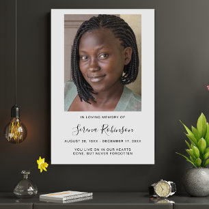 Poster Celebração de Vida Personalizada Moderna Funeral