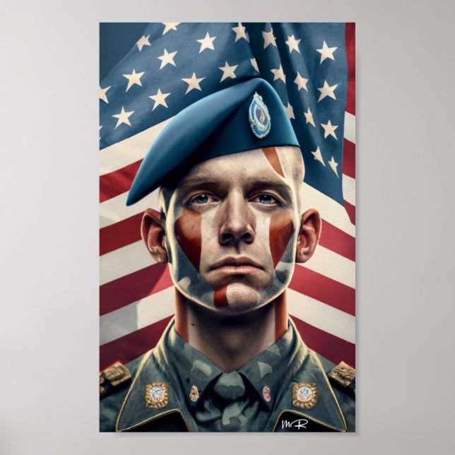 Poster Celebração do Dia do Exército Americano para Veter (Frente)