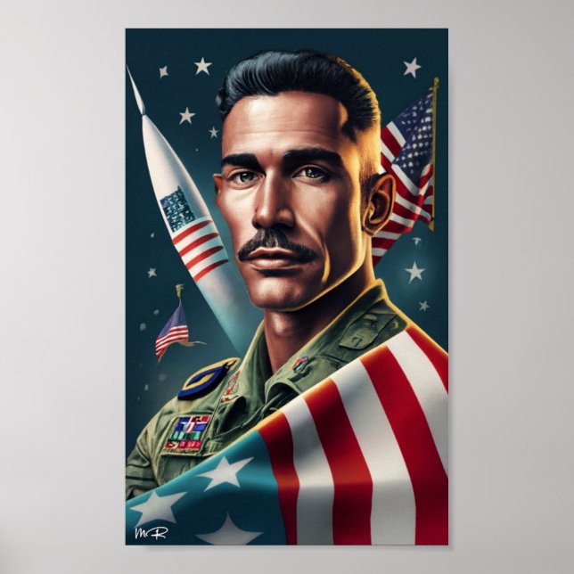 Poster Celebração do Dia do Exército Americano para Veter (Frente)